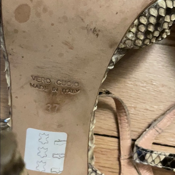 Bianca Buccheri Python T-strap Sandals - Picture 6 of 8